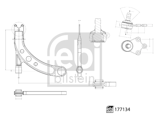 Bras de liaison, suspension de roue FEBI BILSTEIN 177134