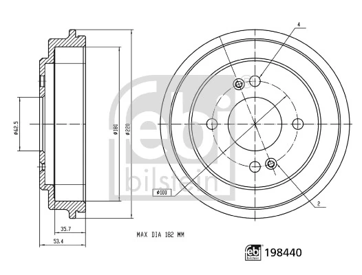 Tambour de frein FEBI BILSTEIN 198440