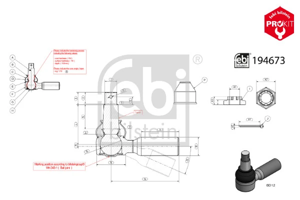 Rotule de barre de connexion FEBI BILSTEIN 194673