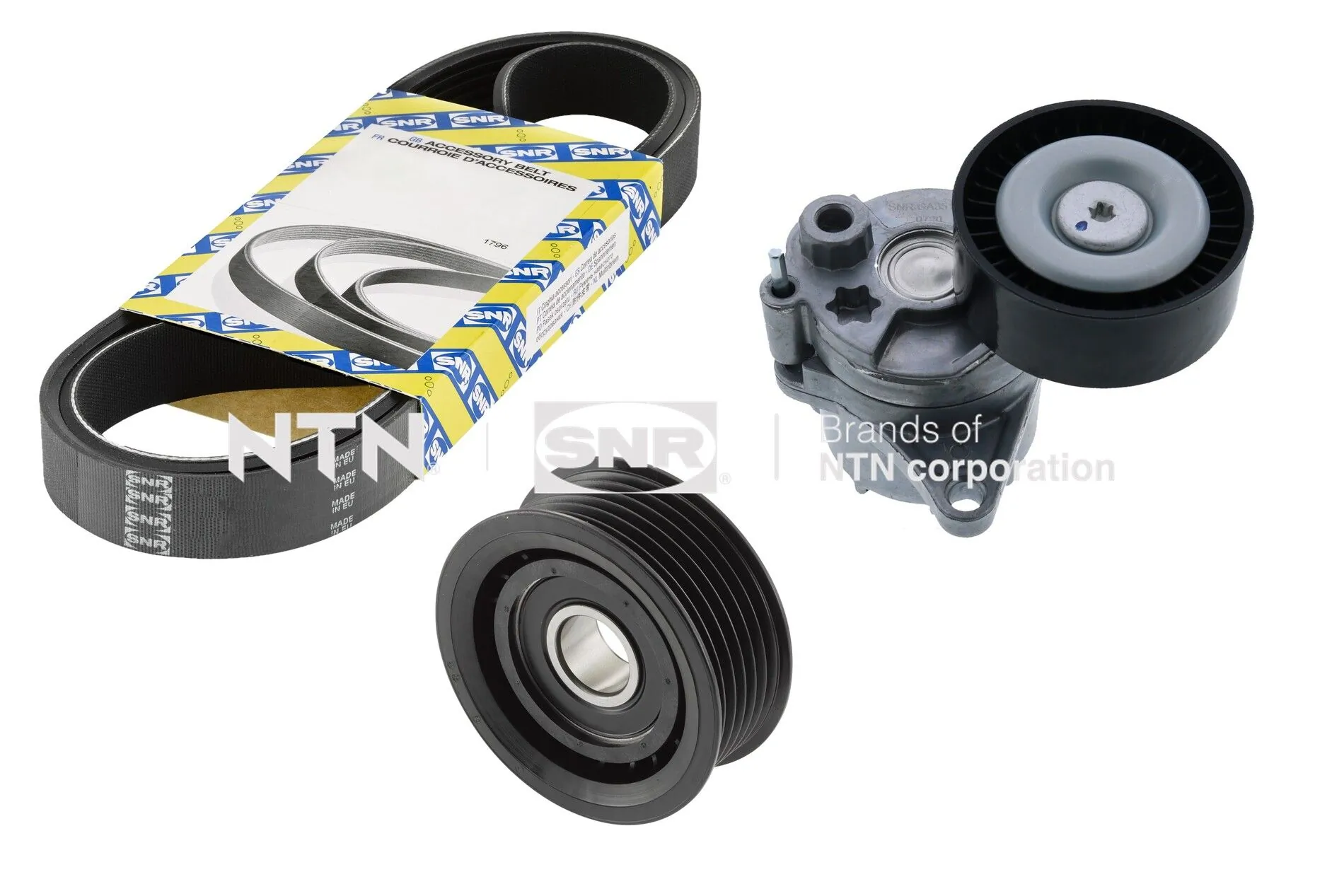 Jeu de courroies trapézoïdales à nervures SNR KA851.12