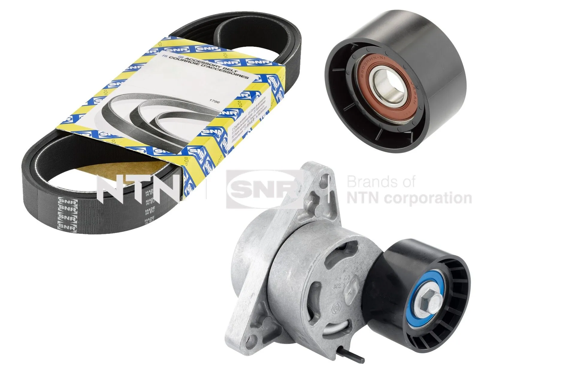 Jeu de courroies trapézoïdales à nervures SNR KA855.54