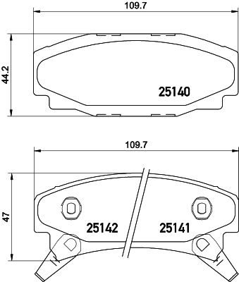 Kit de plaquettes de frein, frein à disque PAGID T2036