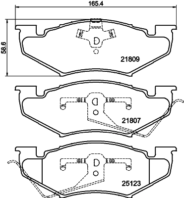 Kit de plaquettes de frein, frein à disque PAGID T1944