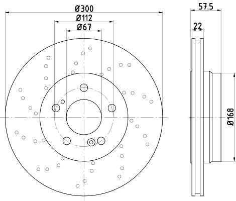 Disque de frein PAGID 54239