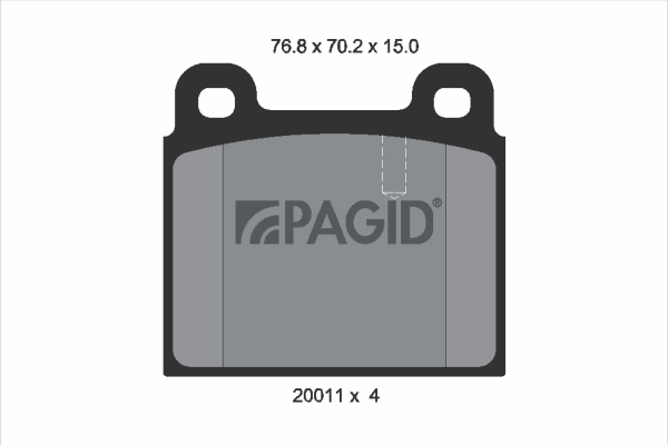 Kit de plaquettes de frein, frein à disque PAGID T0475