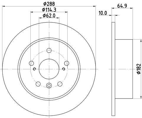 Disque de frein PAGID 54170