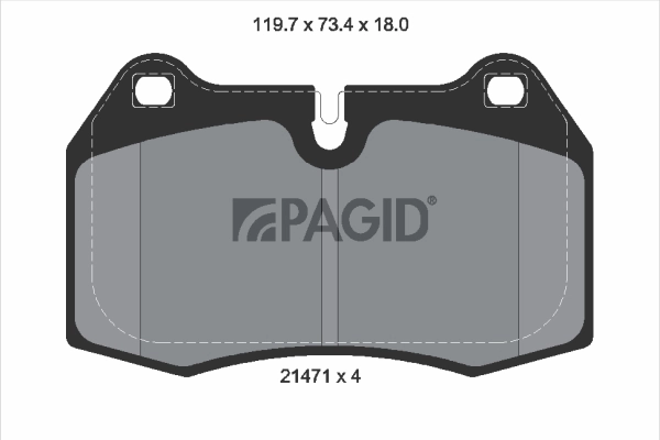 Kit de plaquettes de frein, frein à disque PAGID T5091