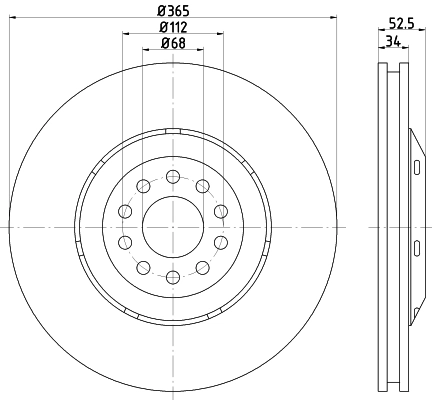 Disque de frein PAGID 65010