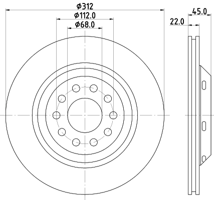 Disque de frein PAGID 65022