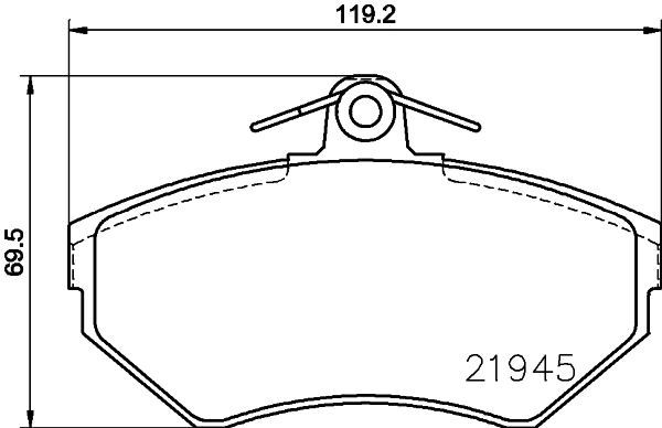 Kit de plaquettes de frein, frein à disque PAGID T5098