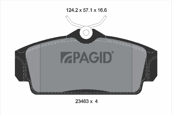 Kit de plaquettes de frein, frein à disque PAGID T5121