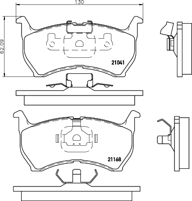 Kit de plaquettes de frein, frein à disque PAGID T0322