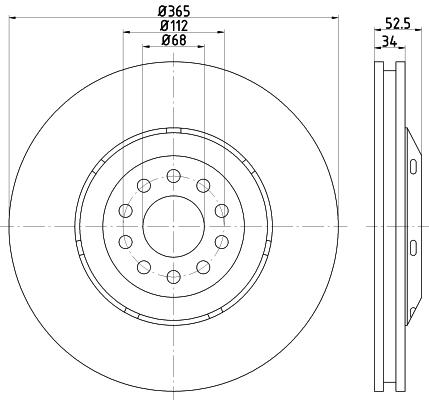 Disque de frein PAGID 65009