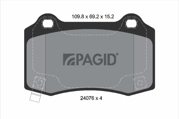 Kit de plaquettes de frein, frein à disque PAGID T1804