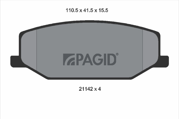Kit de plaquettes de frein, frein à disque PAGID T0350