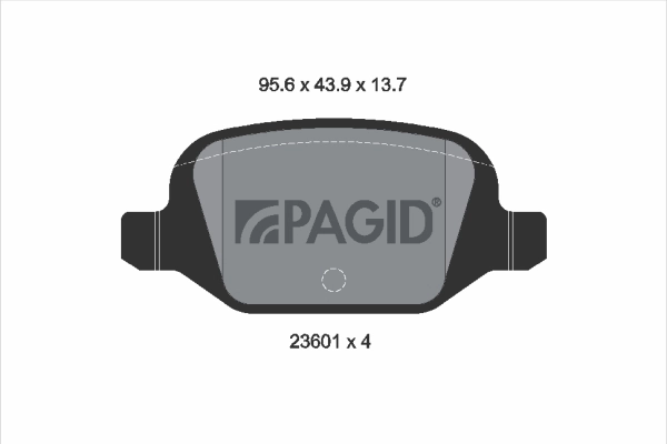 Kit de plaquettes de frein, frein à disque PAGID T1260