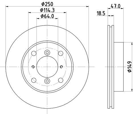 Disque de frein PAGID 53406