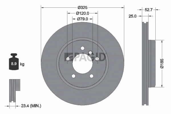CZUJNIK ABS VW P. OCTAVIA/GOLF/T5/CADDY 03- PR