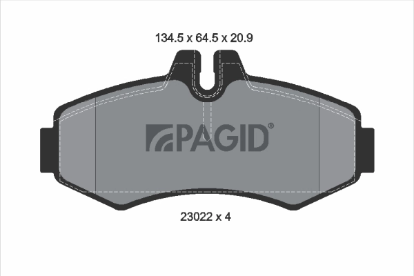 Kit de plaquettes de frein, frein à disque PAGID T1168