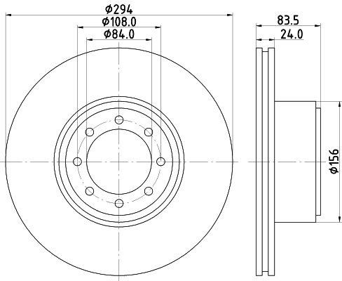 Disque de frein PAGID 54753
