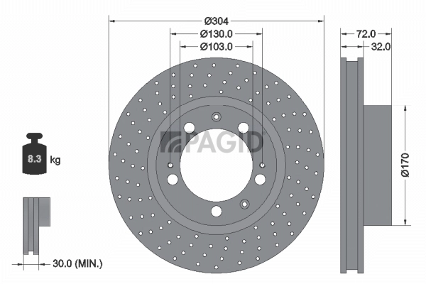 CZUJNIK ABS BMW P. E39 520D-540 96- 569MM