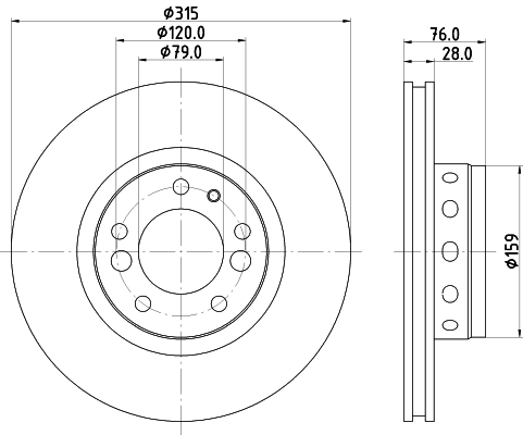Disque de frein PAGID 50430