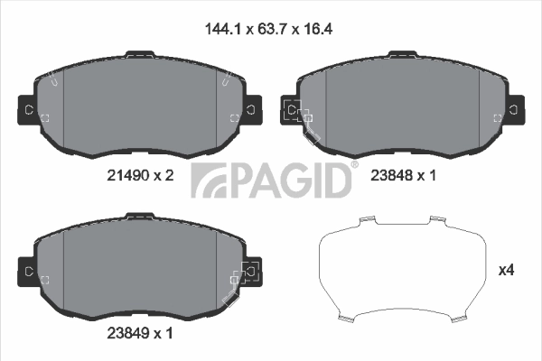 Brake Pad Set, disc brake