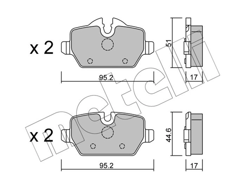 Jeux Patin Ar BMW E90 Seri 1 E87 MINI R60