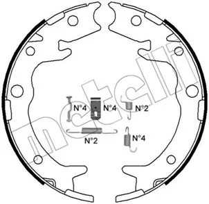 Brake Shoe Set, parking brake