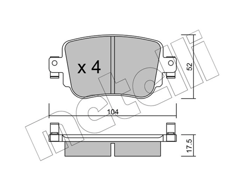 jeu de patin Ar AUDI A1/Q3  SEAT ALHAMBRA SKODA OCTAVIA III VW POLO VI
