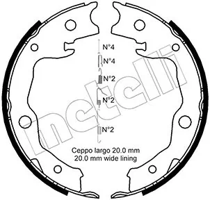 Brake Shoe Set, parking brake