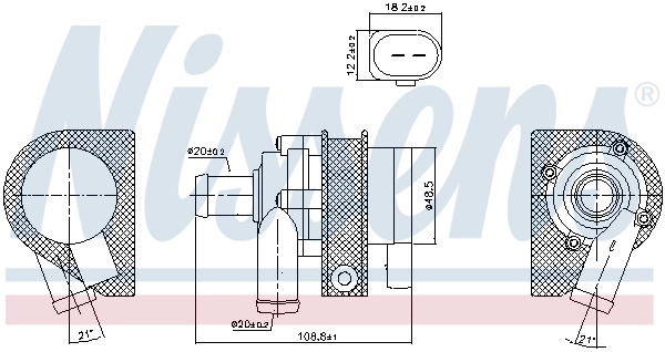 Pompe à eau, refroidissement du moteur NISSENS 831061