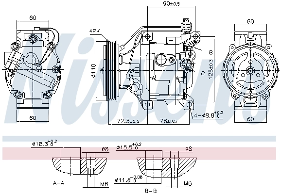 Compresseur, climatisation NISSENS 890047