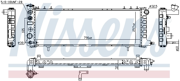 Radiateur, refroidissement du moteur NISSENS 609881