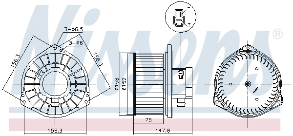 NISSENS 87531 — Вентилятор салона