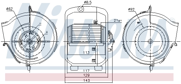 Pulseur d'air habitacle NISSENS 87768