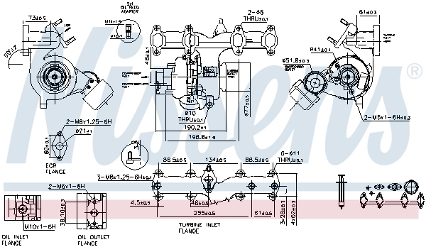 Turbocompresseur, suralimentation NISSENS 93172