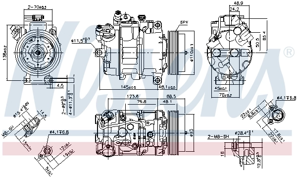 Compresseur, climatisation NISSENS 890070