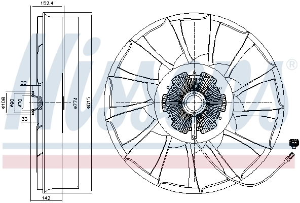 Embrayage, ventilateur de radiateur NISSENS 86240