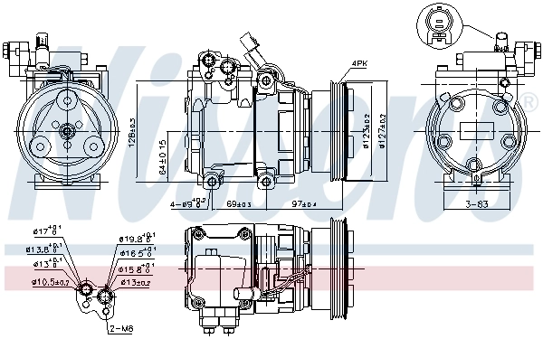 Compresseur, climatisation NISSENS 89253