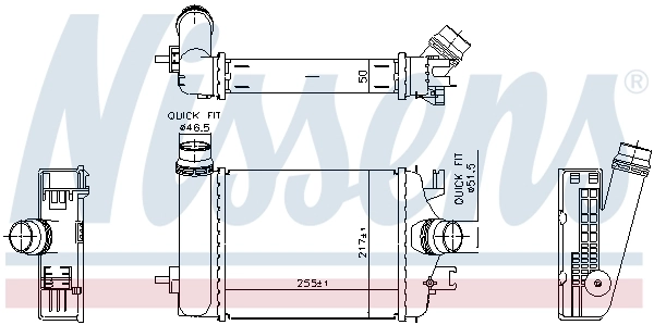 Intercooler, échangeur NISSENS 961313