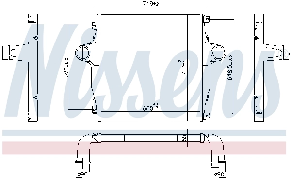 Intercooler, échangeur NISSENS 961326