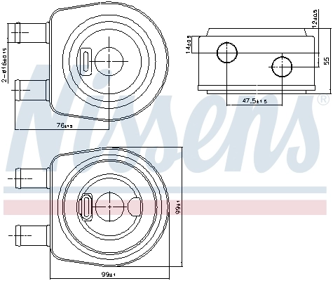 Radiateur d'huile NISSENS 90850