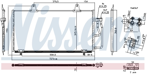 Condenseur, climatisation NISSENS 940987
