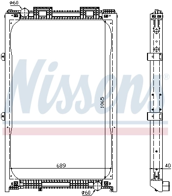 Radiateur, refroidissement du moteur NISSENS 62872A
