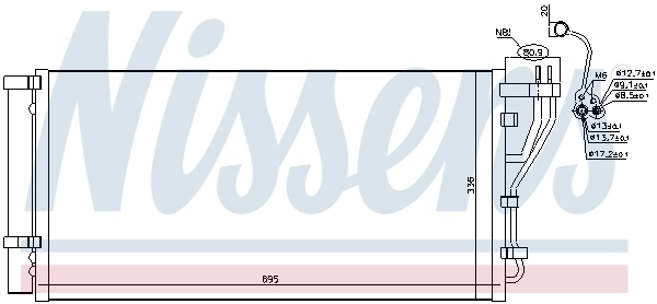 Condenseur, climatisation NISSENS 941125