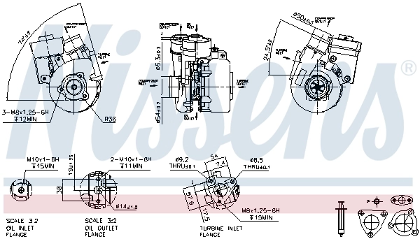 Turbocompresseur, suralimentation NISSENS 93125