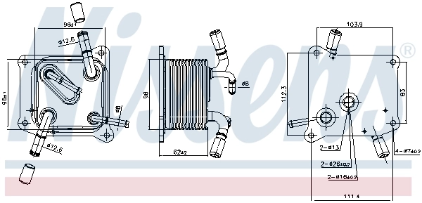 Radiateur d'huile de boîte automatique NISSENS 91294
