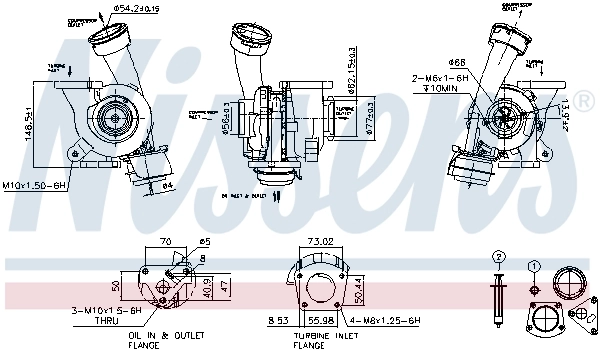 Turbocompresseur, suralimentation NISSENS 93244