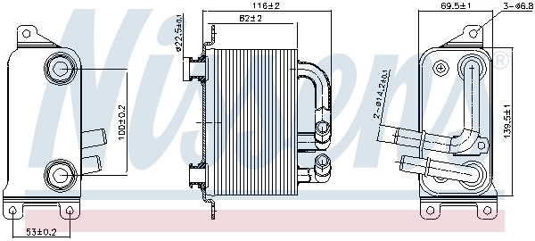 Radiateur d'huile de boîte automatique NISSENS 90833